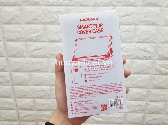 Bao da Smart Flip Huawei Mate 20X hiệu Momax đựng được bút M-Pen