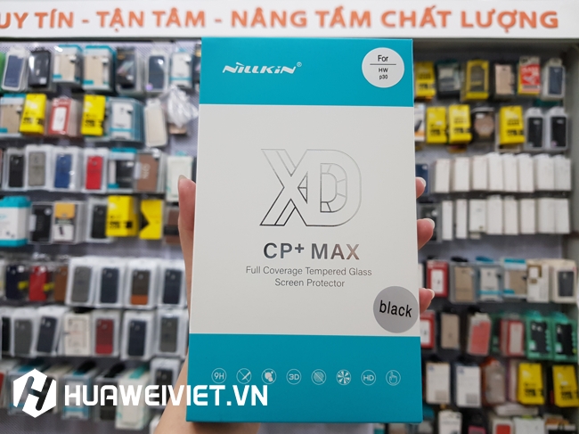 kính cường lực full màn Huawei P30 hiệu Nillkin CP + Max