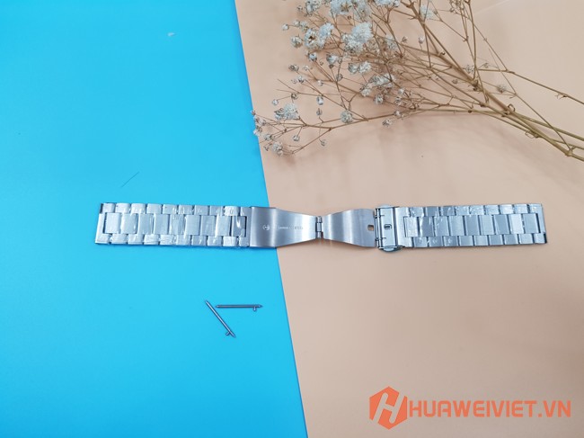Dây đồng hồ kim loại màu bạc cho Huawei Watch GT, Honor Magic Watch