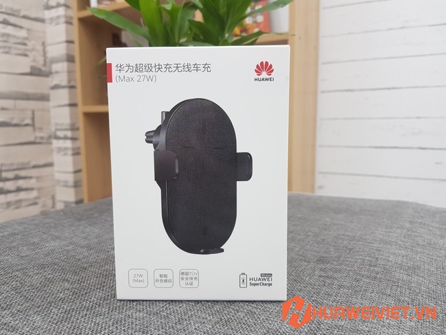 Bộ sạc nhanh không dây trên ô tô Huawei SuperCharge Wireless Car 27W chính hãng cp39s giá rẻ Hà Nội TPHCM